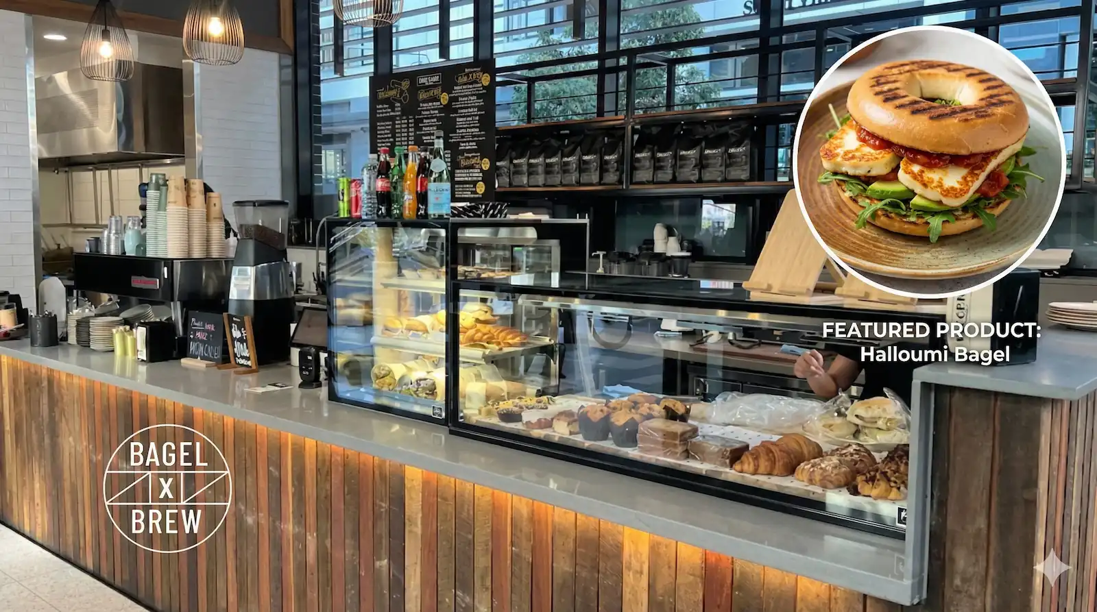 Bagel X Brew Halloumi Bagel(1)