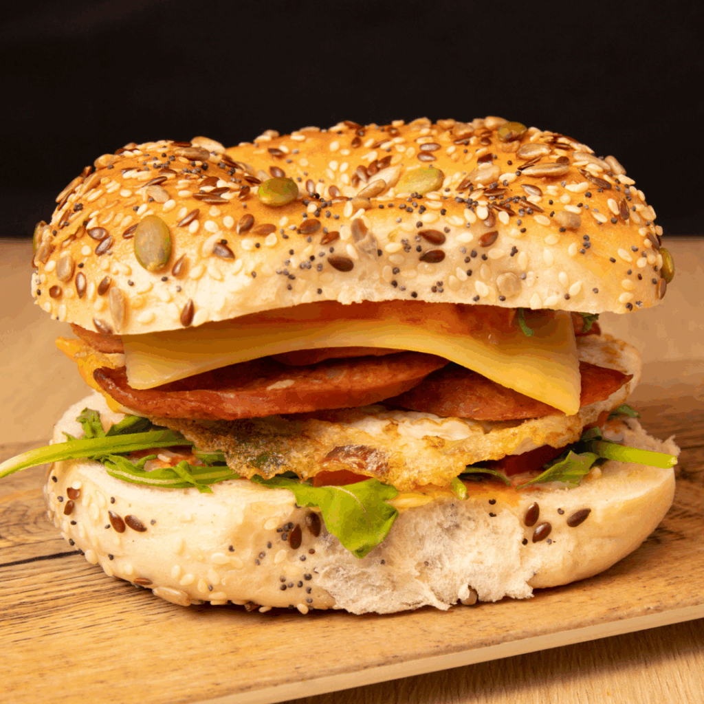 Spicy Chorizo & Fried Egg Bagel